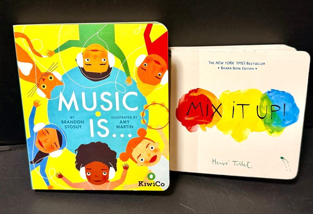 2 childrenβs board books Music isβ¦ & Mix it Up